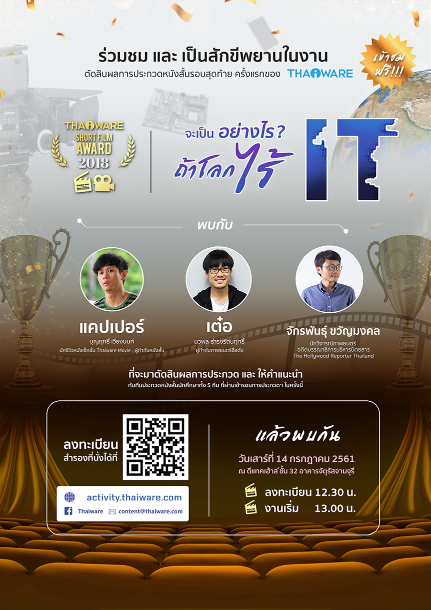 Thaiware Short Film Award 2018 - จะเป็นอย่างไร? ถ้าโลกไร้ไอที