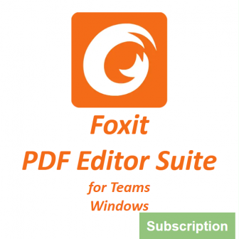 Foxit PDF Editor Suite for Teams 2024 (Windows) - Subscription License (โปรแกรมสร้าง และจัดการเอกสาร PDF รุ่นมาตรฐาน สำหรับทีมงาน ระบบปฏิบัติการ Windows ลิขสิทธิ์รายปี) : License per User (1-Year Subscription License)