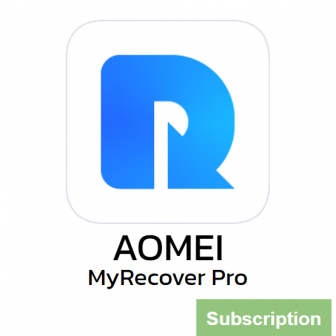 AOMEI MyRecover Pro - Subscription License (โปรแกรมกู้ข้อมูล กู้ไฟล์ที่เผลอลบไป กู้ไฟล์จากความเสียหายของ Windows รุ่นโปร ลิขสิทธิ์ซื้อขาดรายปี) : License per User (1-Year Subscription License)