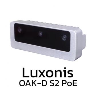 Luxonis OAK-D S2 PoE (กล้อง AI Vision ระดับสูง เชื่อมต่อผ่านพอร์ต M12 PoE หรือ M8 USB) : Luxonis OAK-D S2 PoE