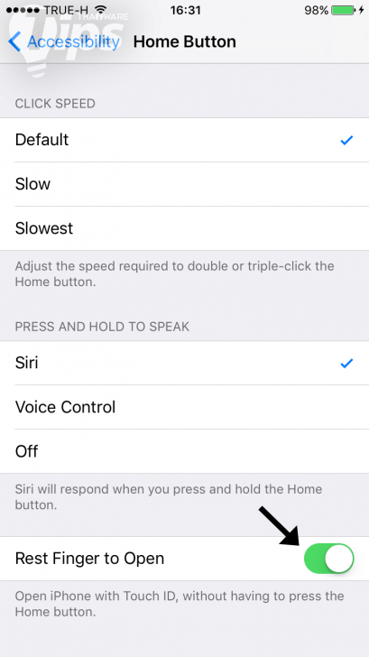 วิธีเข้าหน้า Home Screen โดยไม่ต้องกดปุ่ม Home บน iOS 10 เพื่อถนอมปุ่มไม่ให้พังเร็ว